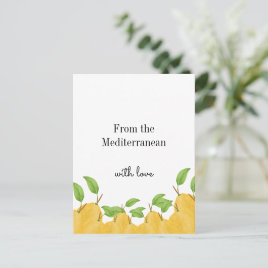 Zitronenblüten-Kollektion Postkarte (Stehend Vorderseite)