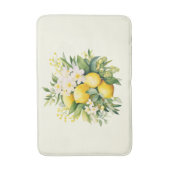 Zitronenbouquet mit weißen Blüten Badematte (Vorderseite Vertikal)