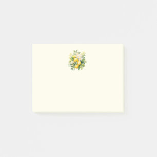 Zitronenbouquet mit weißen Blüten Post-it Klebezettel