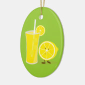 Zitronencharakter stehend nahe bei Limonade Keramik Ornament (Links)