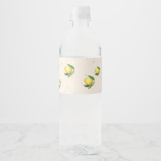 Zitronendesign Water Labels Wasserflaschenetikett