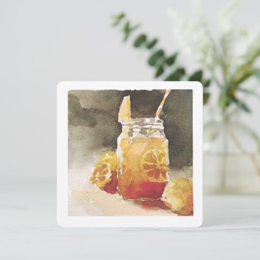 Zitroneneiskarte Feiertagskarte (Stehend Vorderseite)