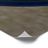 Zitroneneiswasser in einem blauen Cup Poster (Ecke)