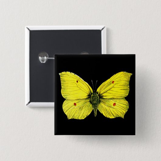 Zitronenfalter Button (Vorne & Hinten)