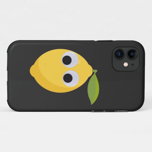 Zitronenfigur, süße Frucht mit googgen Augen Case-Mate iPhone Hülle (Rückseite (Horizontal))