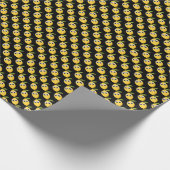 Zitronenfigur, süße Frucht mit googgen Augen Geschenkpapier (Ecke)