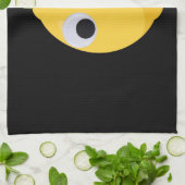 Zitronenfigur, süße Frucht mit googgen Augen Geschirrtuch (Gefaltet)