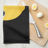 Zitronenfigur, süße Frucht mit googgen Augen Geschirrtuch (Viertel Falte)