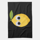 Zitronenfigur, süße Frucht mit googgen Augen Geschirrtuch (Vertikal)