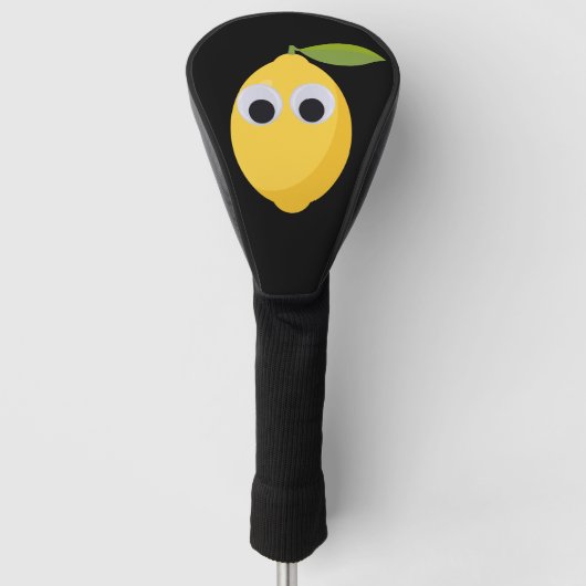 Zitronenfigur, süße Frucht mit googgen Augen Golf Headcover (Vorderseite)