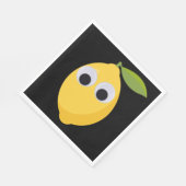 Zitronenfigur, süße Frucht mit googgen Augen Serviette (Ecke)