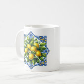 Zitronenfliese Kaffeetasse (Vorderseite Links)