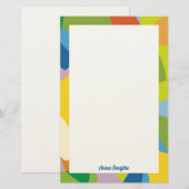 Zitronenfrischer Farbiger Briefpapier (Vorne/Hinten)