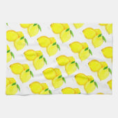 Zitronenfrucht Aquarell Citrus Pattern Sommer Geschirrtuch (Horizontal)