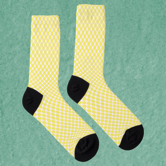 Zitronenfrucht Citrusgelb Muster Socken