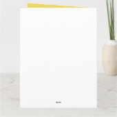 Zitronenfrucht mit Blick auf die hellgelben Zitron Karte (Rückseite)