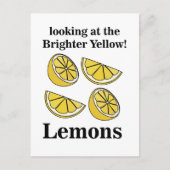 Zitronenfrucht mit Blick auf die hellgelben Zitron Postkarte (Vorderseite)