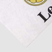 Zitronenfrucht mit Blick auf die hellgelben Zitron Seidenpapier (Detail)