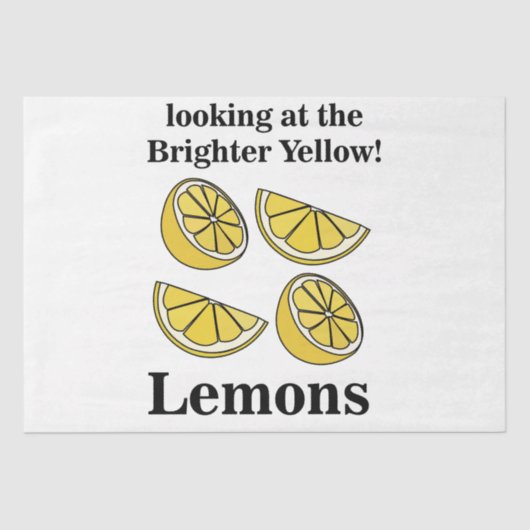 Zitronenfrucht mit Blick auf die hellgelben Zitron Seidenpapier (Vorderseite)