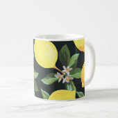 Zitronenfrucht: Nahtloses Muster Kaffeetasse (VorderseiteRechts)