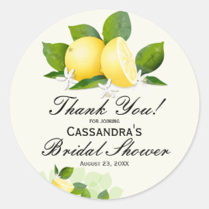 Zitronenfrucht Runde klassische Brautparty-Aufkl Runder Aufkleber