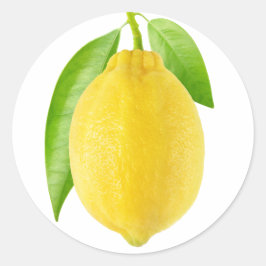 Zitronenfrucht Runder Aufkleber