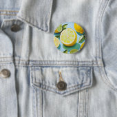 Zitronenfrüchte auf blau button (Beispiel)