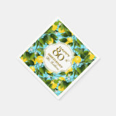 Zitronenfrüchte Früchte florale Geburtstagsparty Serviette (Ecke)