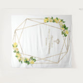 Zitronenfrüchte Gold Heilige Kommunion Hintergrund Wandteppich (Vorderseite (Horizontal))