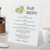 Zitronenfrüchte-Hochzeitsschild Sockelschild (In Situ)