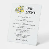 Zitronenfrüchte-Hochzeitsschild Sockelschild (Vorderseite)