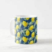 ZITRONENFRÜCHTE IN LANDESBLAU KAFFEETASSE (Vorderseite Links)