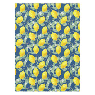 ZITRONENFRÜCHTE IN LANDHIMMELBLAU TISCHDECKE