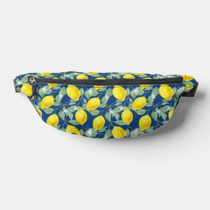 ZITRONENFRÜCHTE IN LANDLICHEM BLAU BAUCHTASCHE