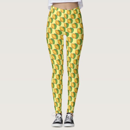 Zitronenfrüchte Limone Zitrusfrüchte Zitronen n' L Leggings (Vorderseite)
