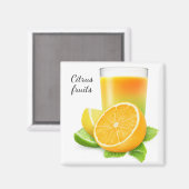 Zitronenfrüchte Magnet (Vorderseite/Rückseite)