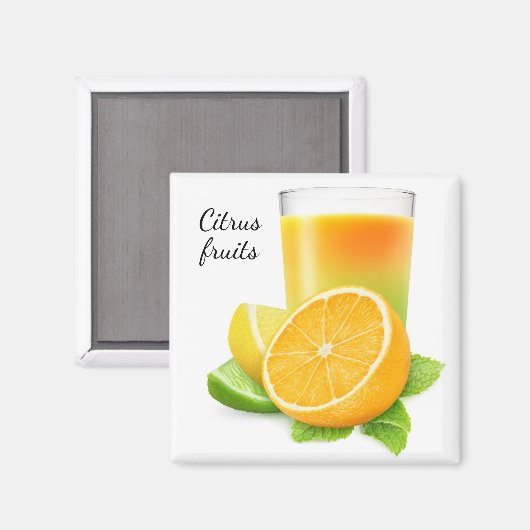 Zitronenfrüchte Magnet (Vorderseite/Rückseite)