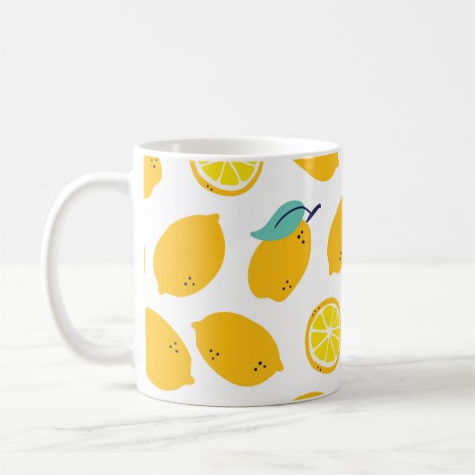 Zitronenfrüchte nahtlos kaffeetasse (Links)