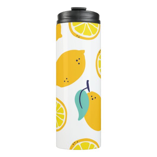 Zitronenfrüchte nahtlos thermosbecher (Vorderseite)