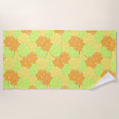 Zitronenfrüchte Orangenfrucht, Limon Strandtuch (Vorderseite)