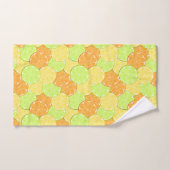Zitronenfrüchte Orangenfrucht Limonen Fruchtstücke Badhandtuch Set (Handtuch)