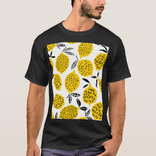 Zitronenfrüchte: Vintages, nahtloses Design. T-Shirt