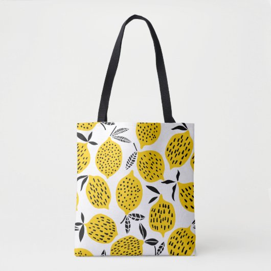Zitronenfrüchte: Vintages, nahtloses Design. Tasche (Vorderseite)