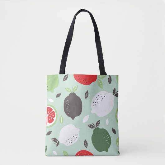 Zitronenfrüchte Vintages Tapete Tasche (Vorderseite)