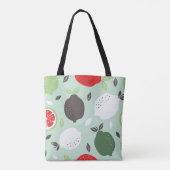 Zitronenfrüchte Vintages Tapete Tasche (Rückseite)