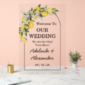 Zitronenfrüchte-Zitrusfrüchte Acrylschild (Hochzeit)