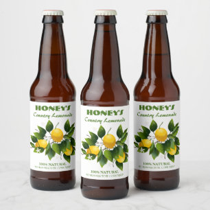 Zitronenfrüchte Zitrusfrüchte Bierflaschenetikett