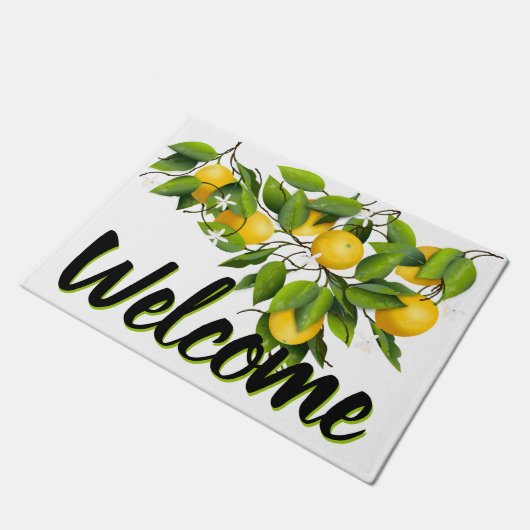 Zitronenfrüchte Zitrusfrüchte Fußmatte (Schrägansicht)