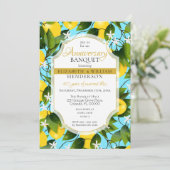 Zitronenfrüchte Zitrusfrüchte | Hochzeitstag Einladung (Stehend Vorderseite)