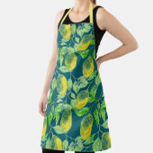 Zitronenfruchtmuster gelb grün schürze (InSitu)